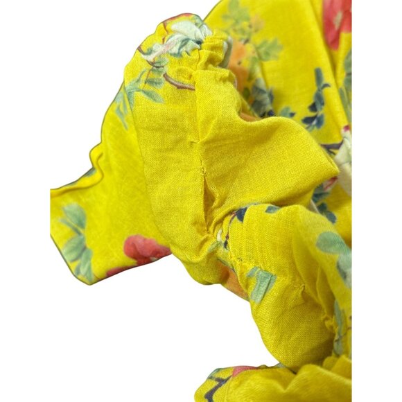 Lovers + Friends Joss Dress Spring Blossom Floral Yellow Dress S - See Condition - Picture 6 of 10